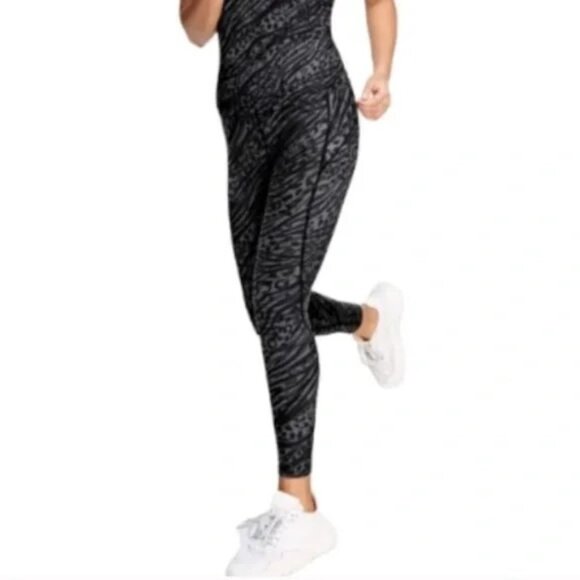 PINK Buttery Soft Gray Animal Print Leggings‎ Size Small - Picture 1 of 5